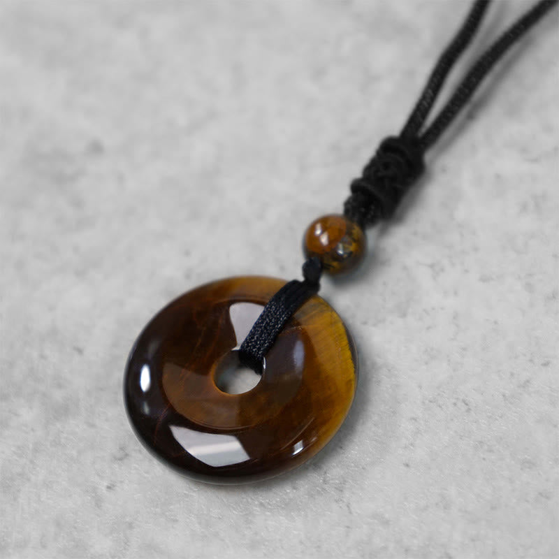 KarmaRipple's Fortunate Coin Necklace Balancing Gemstone Gemstone Pendant p25