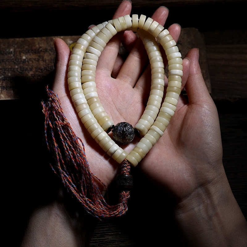 KarmaRipple's Tibetan 108 Mala Beadwork Yak Bone Balance Strength Mala Bracelet p6