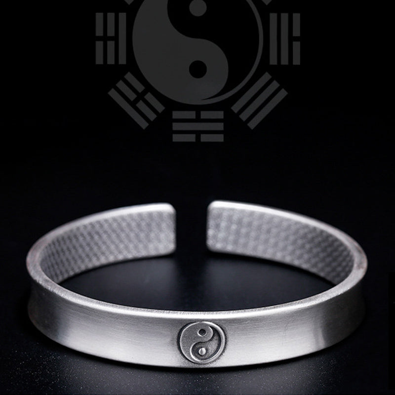 KarmaRipple's 999 Sterling Silver Yin Yang Auspicious Clouds Balance Balance Bracelet p10
