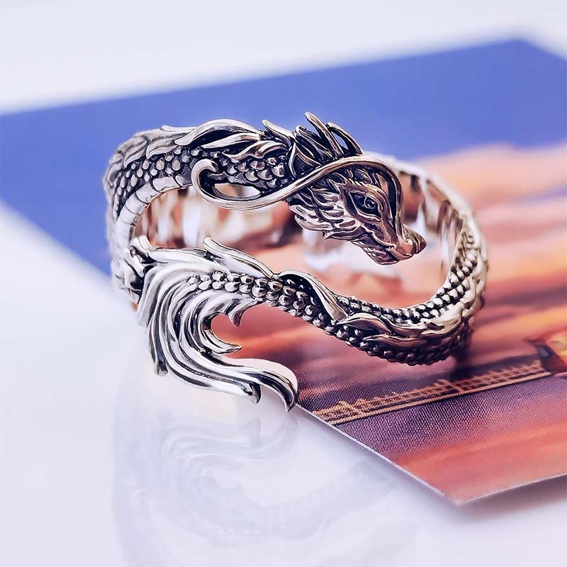 KarmaRipple's Vintage Dragon Pattern Protection Ring p15