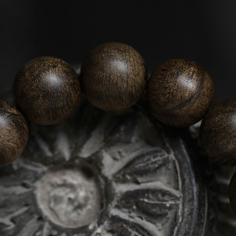 KarmaRipple's Nine Points Sinking Water Vietnam Hoi An Agarwood Peace Strength Bracelet p14