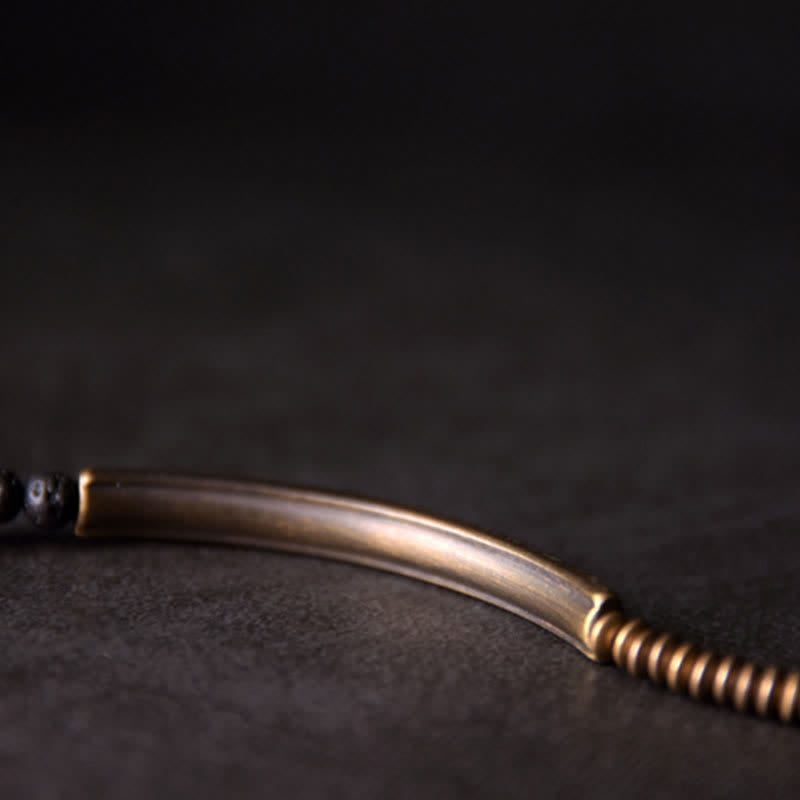 KarmaRipple's Vintage Lava Rock Bronze Support Bracelet p12