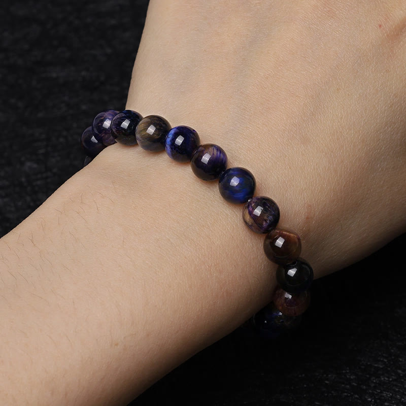 KarmaRipple's Authentic Purple Tiger Eye Protection Strength Bracelet p12