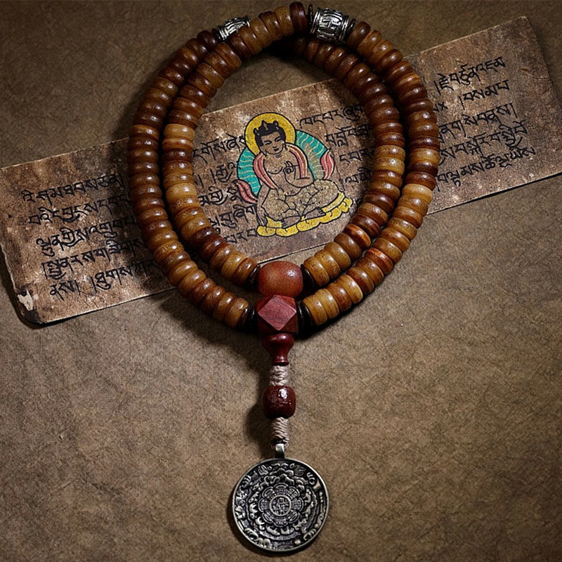 KarmaRipple's Tibetan 108 Mala Beadwork Yak Bone Dzi Bead PiXiu Nine Palaces Eight Diagrams Balance Bracelet p11