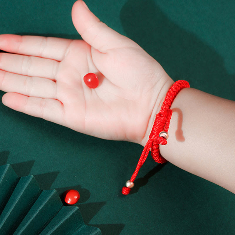 KarmaRipple's 999 Sterling Silver PiXiu Wealth King Kong Weave String Woven Kids Child Bracelet p13