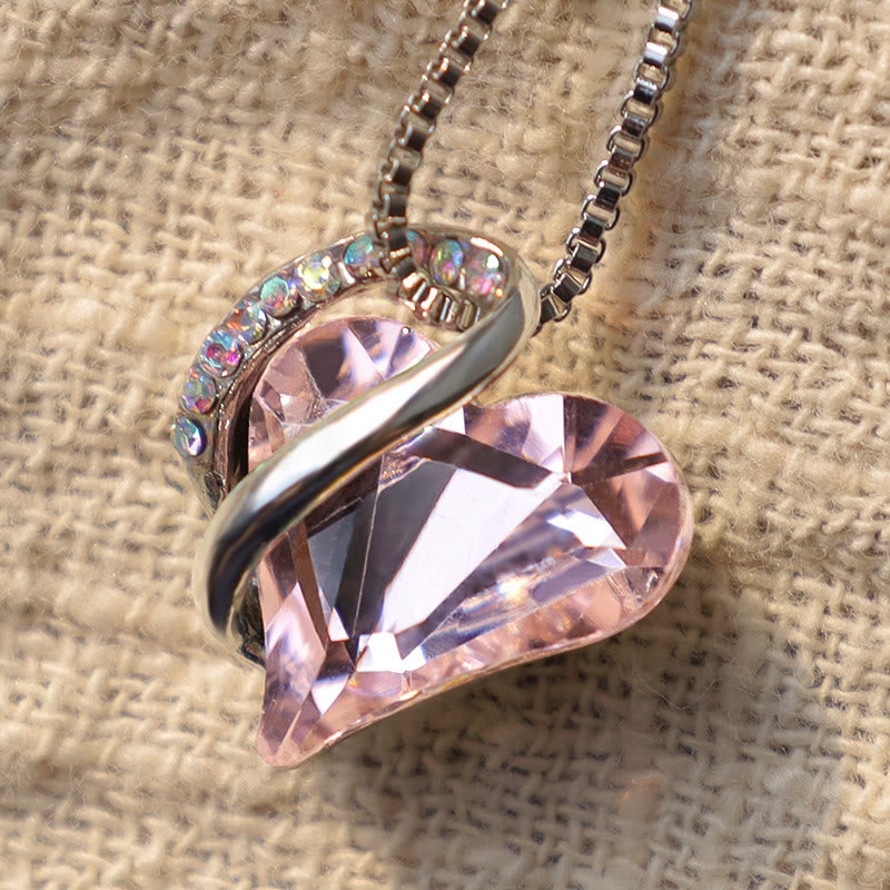 KarmaRipple's Love Heart Birthstone Balancing Energy Pendant Necklace p39