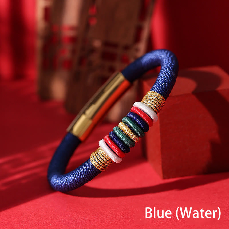 KarmaRipple's Tibetan Handmade Colorful King Kong Weave Five Elements Fortune Braid String Bracelet p39
