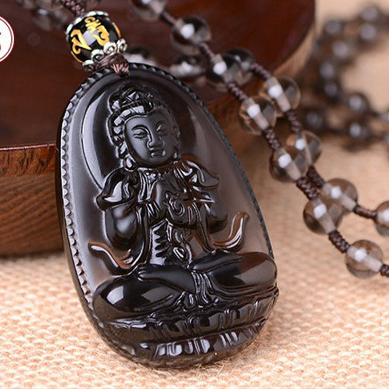 KarmaRipple's Chinese Zodiac Obsidian Protection Pendant p4