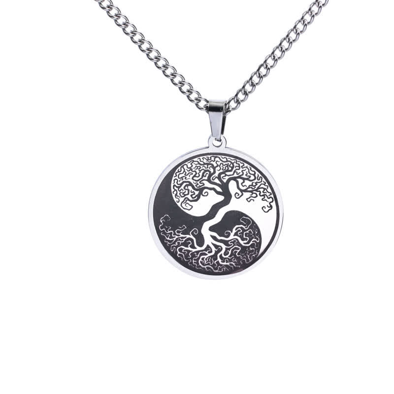 KarmaRipple's The Tree of Life Titanium Steel Connection Pendant Necklace p2