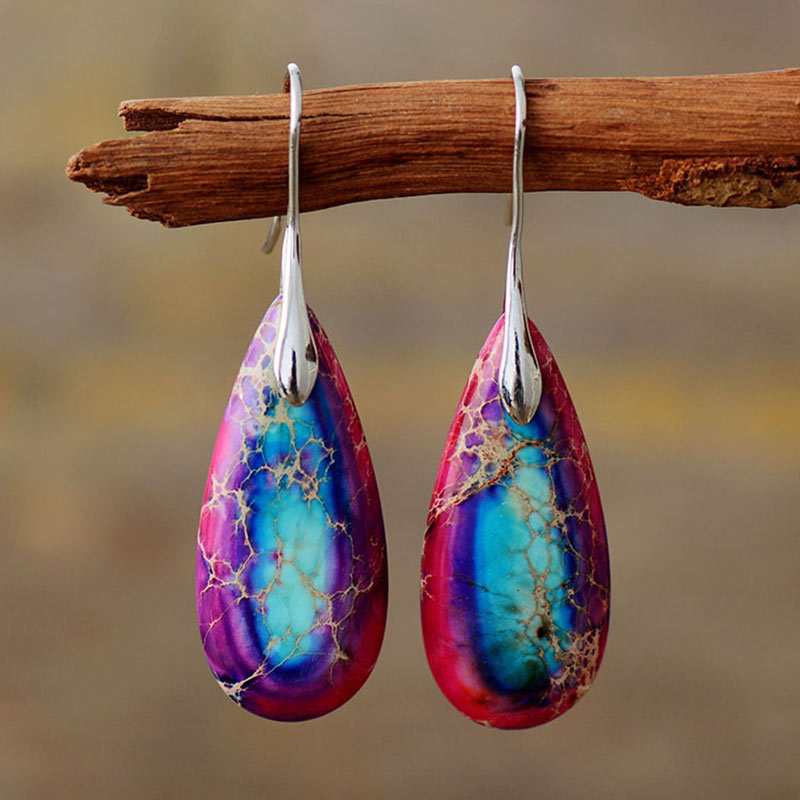 KarmaRipple's Emperor Stone Gemstone Happiness Earrings p14