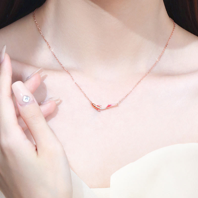 KarmaRipple's 925 Sterling Silver Koi Fish Fortune Zircon Prosperity Pendant Necklace p10