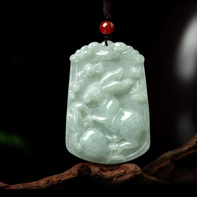 KarmaRipple's Authentic Jade 12 Chinese Zodiac Abundance Amulet Necklace Pendant p4