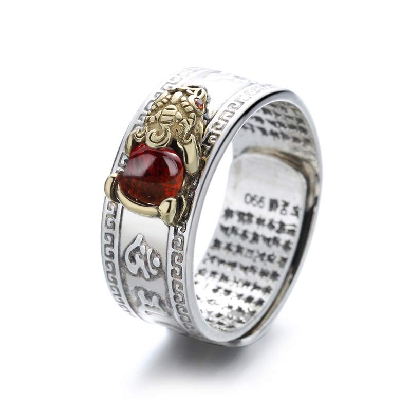 KarmaRipple's Red Agate PiXiu Wealth Ring p3