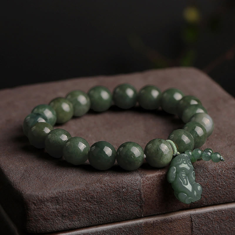 KarmaRipple's Tibetan Jade PiXiu Prosperity Bracelet p8
