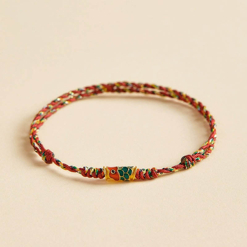 KarmaRipple's Handcrafted Koi Fish Wealth Prosperity Woven Rope Bracelet p17