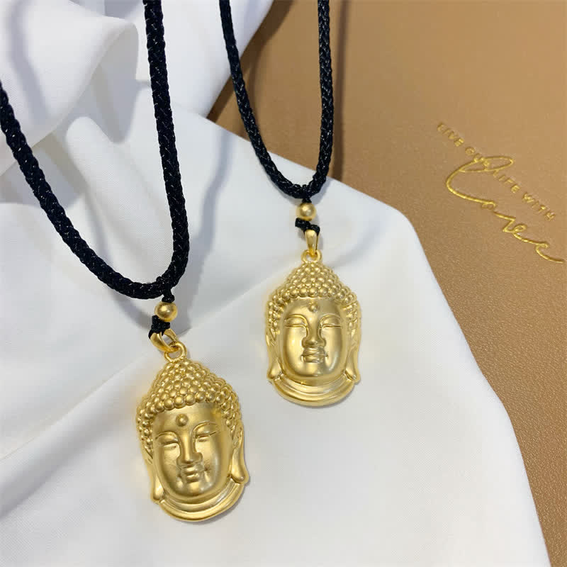 KarmaRipple's Gold Buddha Bronze Wealth Pendant Necklace p3
