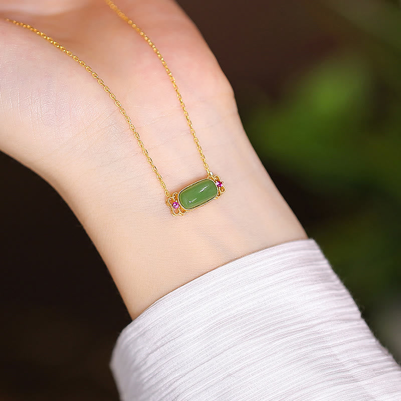 KarmaRipple's 925 Sterling Silver Authentic Hetian Jade Cyan Jade Fortune Laughing Buddha Butterfly Pendant Necklace p13