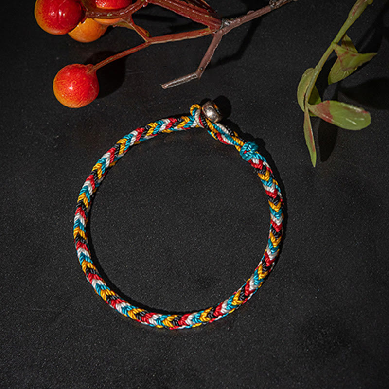 KarmaRipple's Tibet Handmade Five Color Thread Protection Braid String Bracelet p3