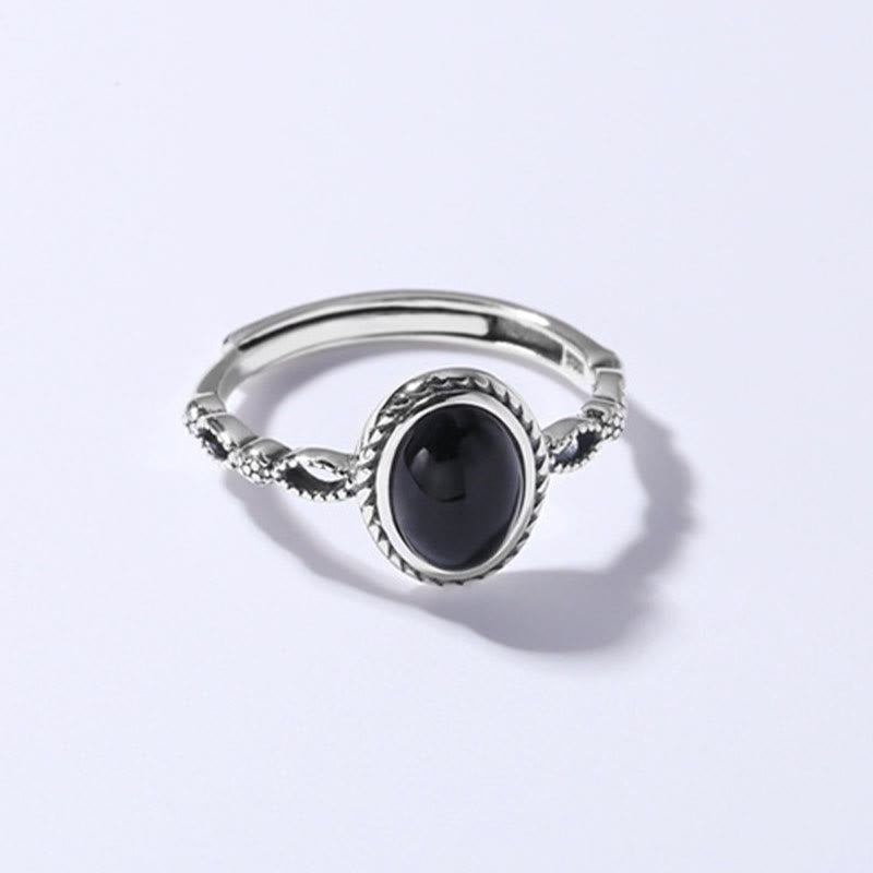 KarmaRipple's 925 Sterling Silver Black Onyx Fortune Ring p8