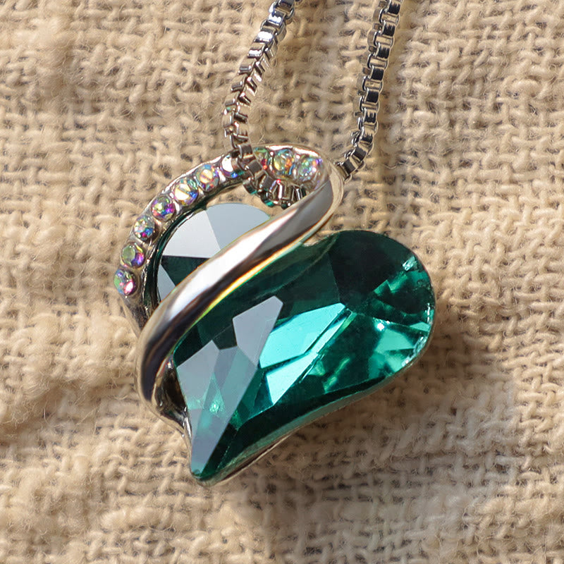 KarmaRipple's Love Heart Birthstone Balancing Energy Pendant Necklace p28