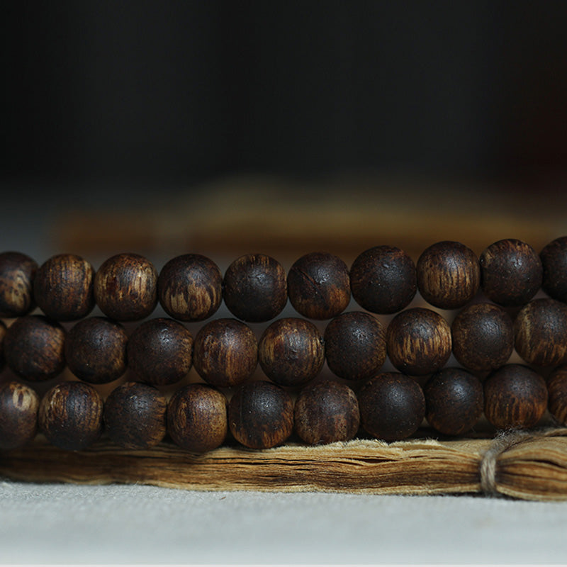 KarmaRipple's 108 Mala Beadwork Nha Trang Bai Qinan Agarwood Jade 999 Gold Peace Bracelet (Only one in stock) p10