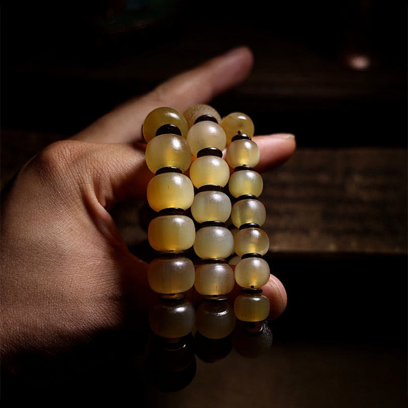 KarmaRipple's Handmade Tibetan Sheep Horn Om Mani Padme Hum Auspiciousness Bracelet p13