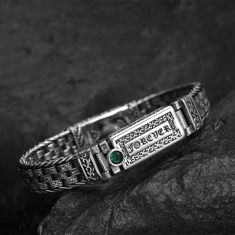 KarmaRipple's Tibetan Om Mani Padme Hum Tang Dynasty Flower Design Bronze Peace Chain Bracelet p2