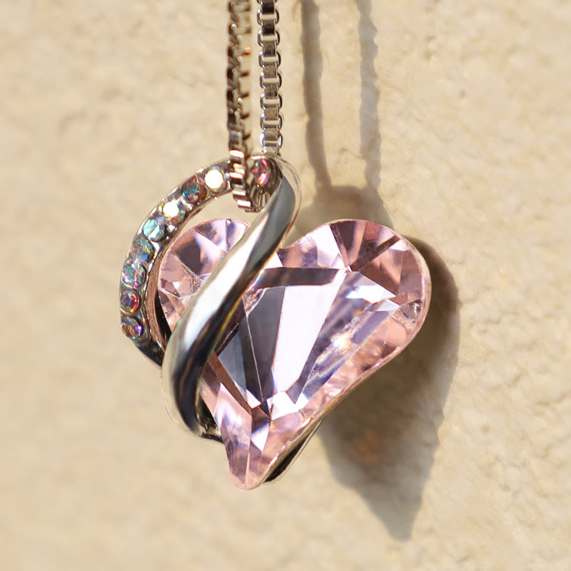 KarmaRipple's Love Heart Birthstone Balancing Energy Pendant Necklace p40