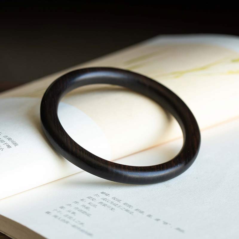 KarmaRipple's Tibetan Small Leaf Red Sandalwood Ebony Green Sandalwood Protection Bracelet Bangle p41