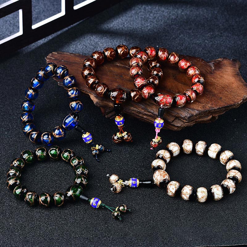 KarmaRipple's Tibetan Dragon Vein Agate Balancing Bracelet p2