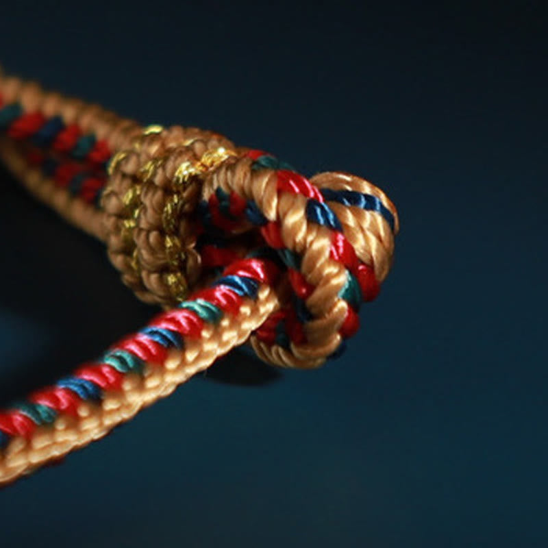 KarmaRipple's Tibetan Handmade Eight Thread Peace Weave Prayer Wheel Woven Protection Bracelet p6