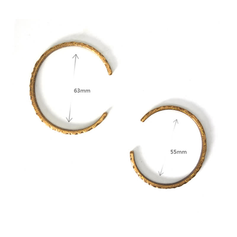 KarmaRipple's Lava Rock Stone Bronze Balance Cuff Bracelet Bangle p24