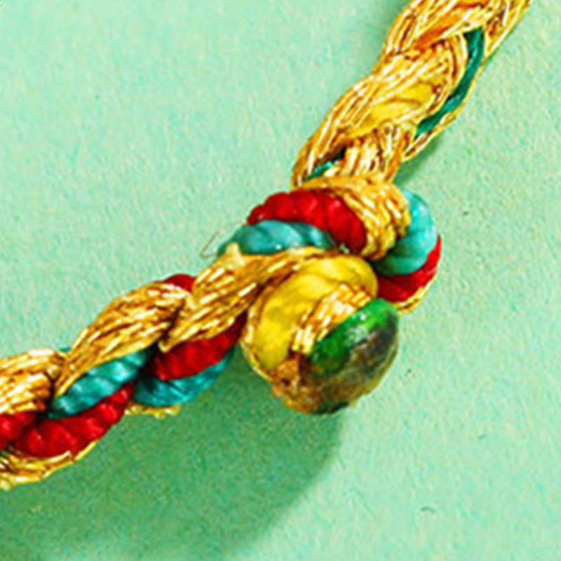 KarmaRipple's Handmade Multicolored Dragon Scale Pattern Braid String Bracelet p6