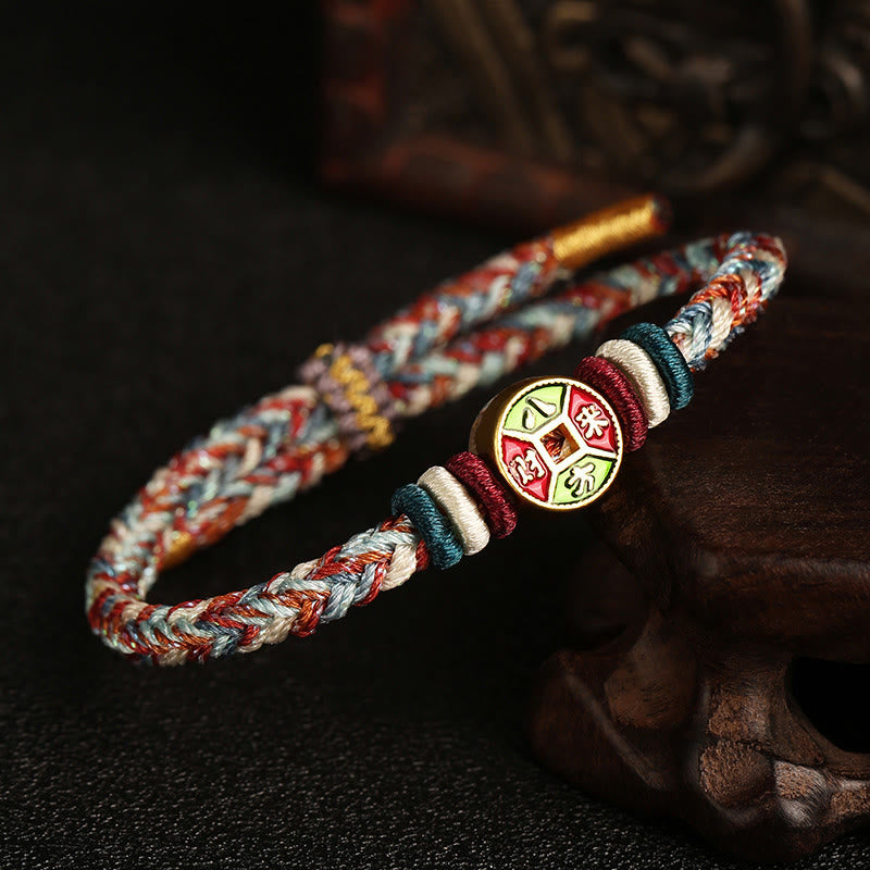 KarmaRipple's ???A Flash Sale- Colorful Rope Wealth Comes From All Directions Handmade Eight Thread Peace Weave Fortune Bracelet p2