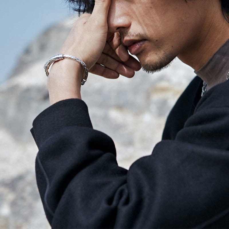 KarmaRipple's Tibet Om Mani Padme Hum Engraved Focus Cuff Bracelet Bangle p11