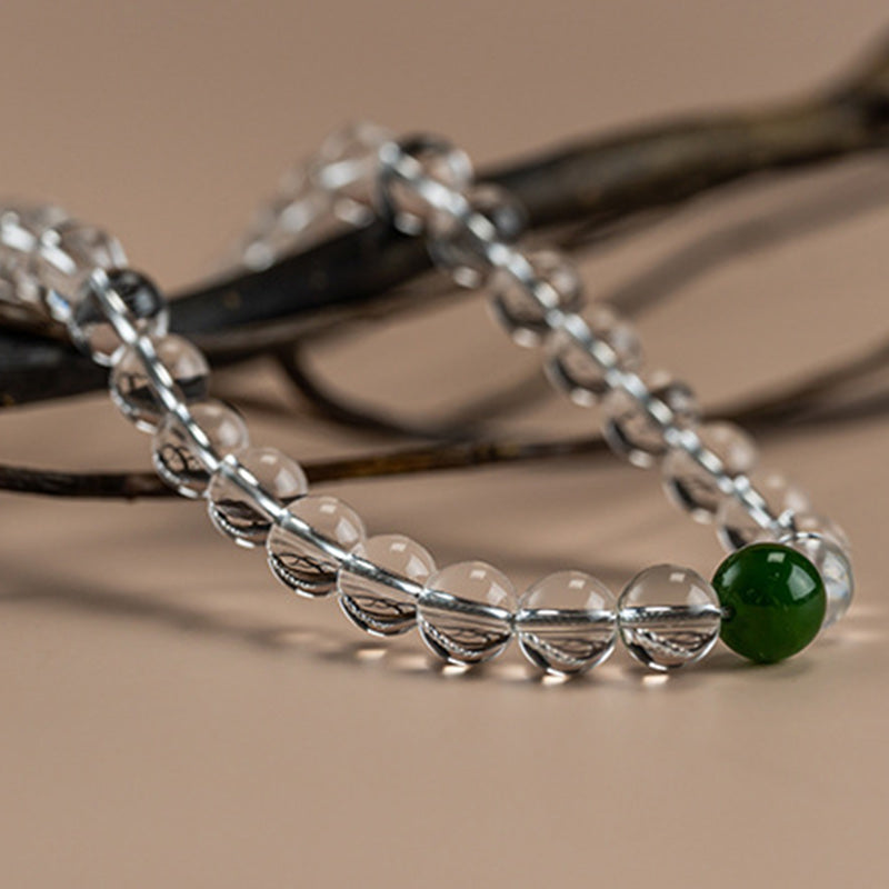 KarmaRipple's 108 Beadwork Ivory Gemstone Jade Meditation Bracelet Mala p12