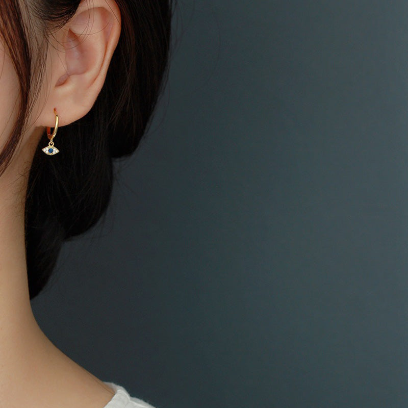 KarmaRipple's 925 Sterling Silver Evil Eye Blessing Protection Stud Earrings p9