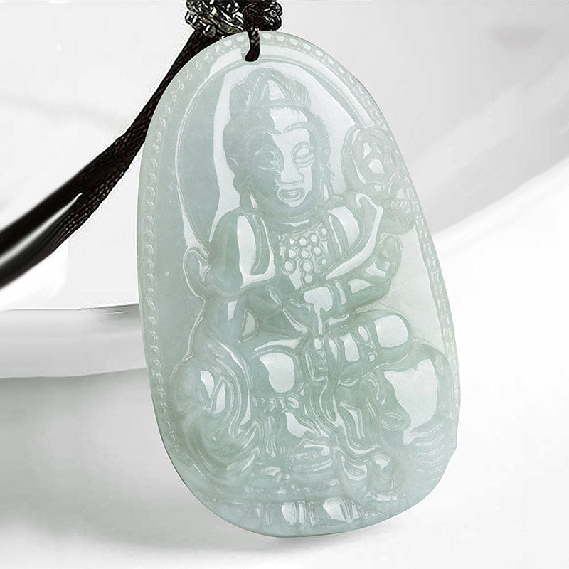 KarmaRipple's Chinese Zodiac Natal Buddha Jade Wealth Prosperity Pendant Necklace p31