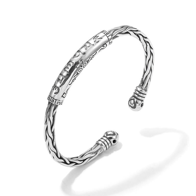 KarmaRipple's Tibet Om Mani Padme Hum Engraved Focus Cuff Bracelet Bangle p13