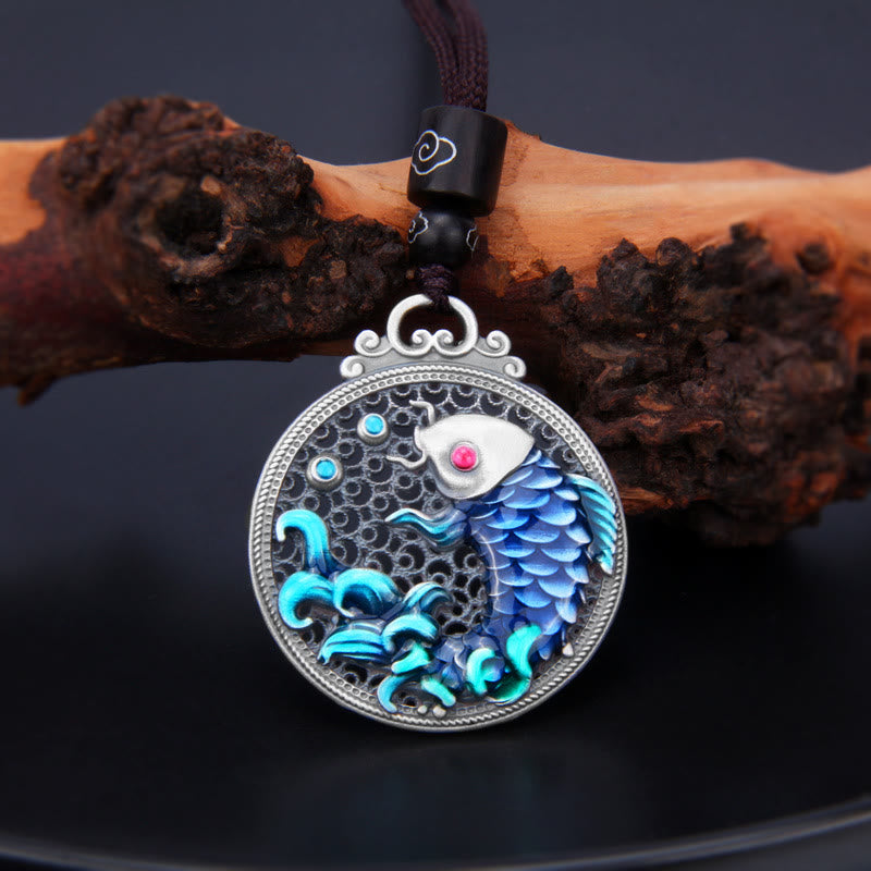 KarmaRipple's 999 Sterling Silver Fortune Koi Fish Success Prosperity Pendant Necklace p9