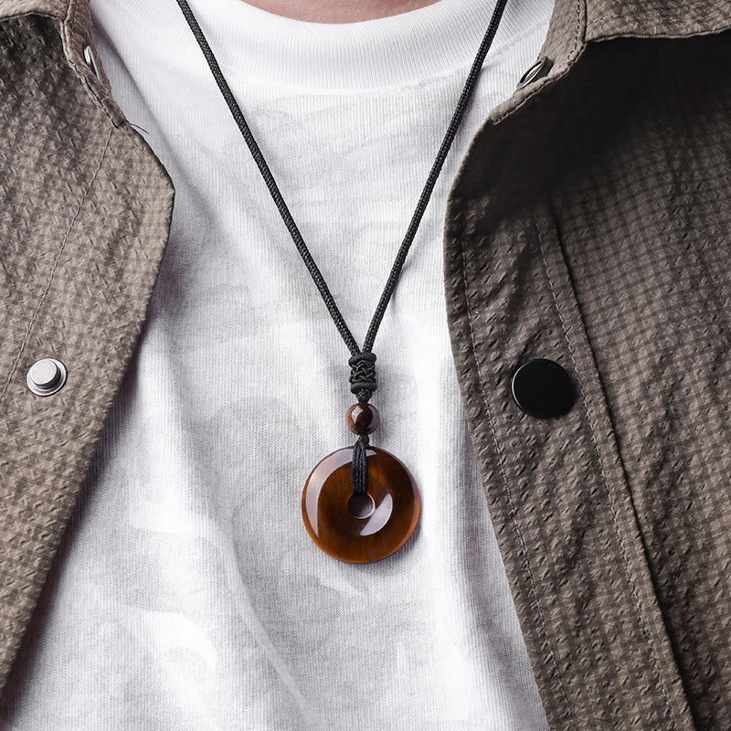 KarmaRipple's Fortunate Coin Necklace Balancing Gemstone Gemstone Pendant p26