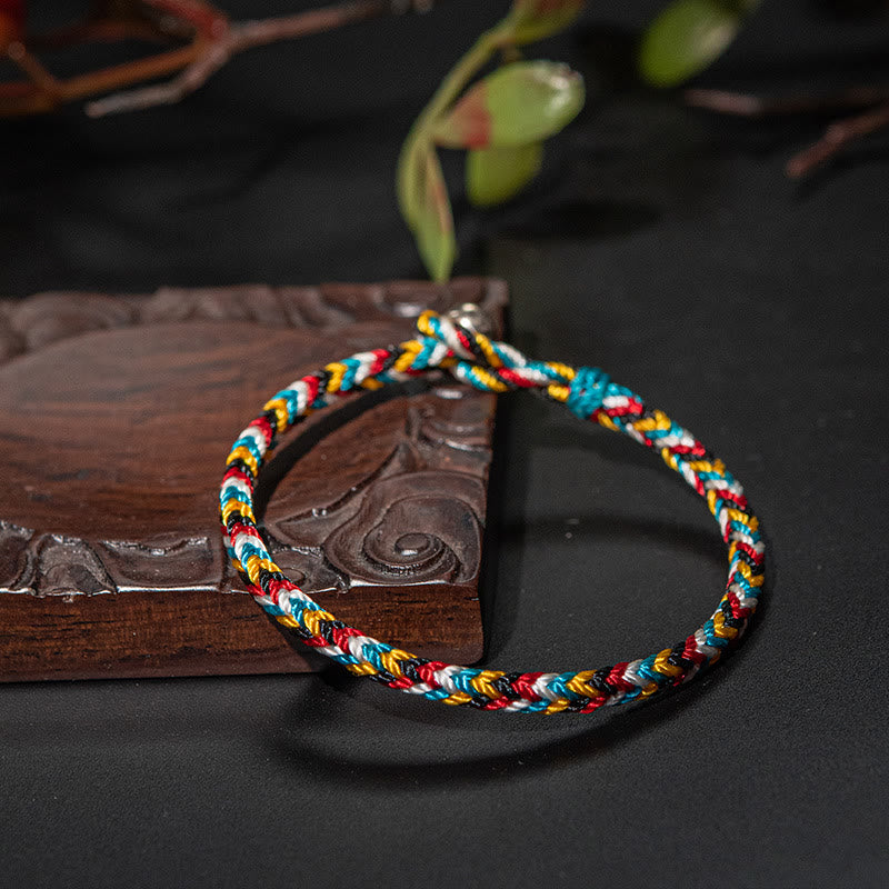 KarmaRipple's Tibet Handmade Five Color Thread Protection Braid String Bracelet p2
