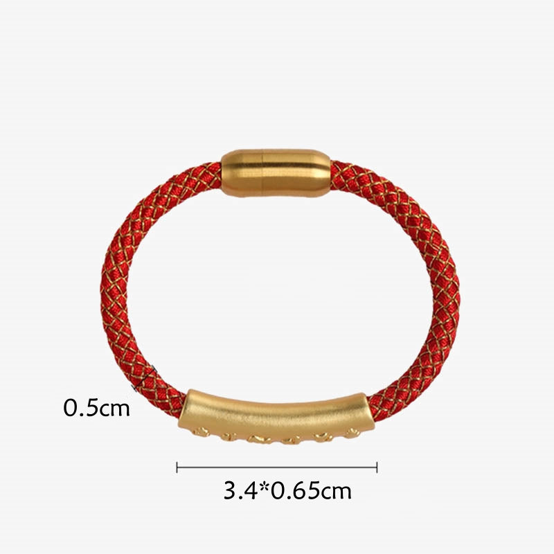 KarmaRipple's Handmade 999 Sterling Silver Om Mani Padme Hum Protection Dragon Scale Woven Magnetic Buckle Bracelet p7