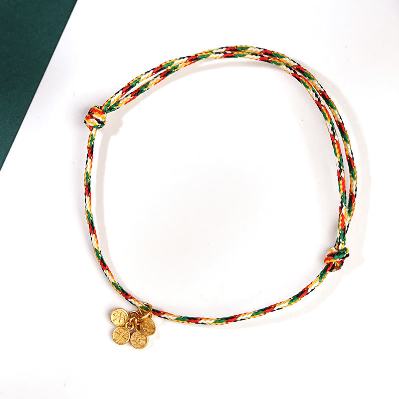 KarmaRipple's Auspicious Fu Character Peace And Joy Fortune Handmade Multicolored Child Adult Bracelet p22