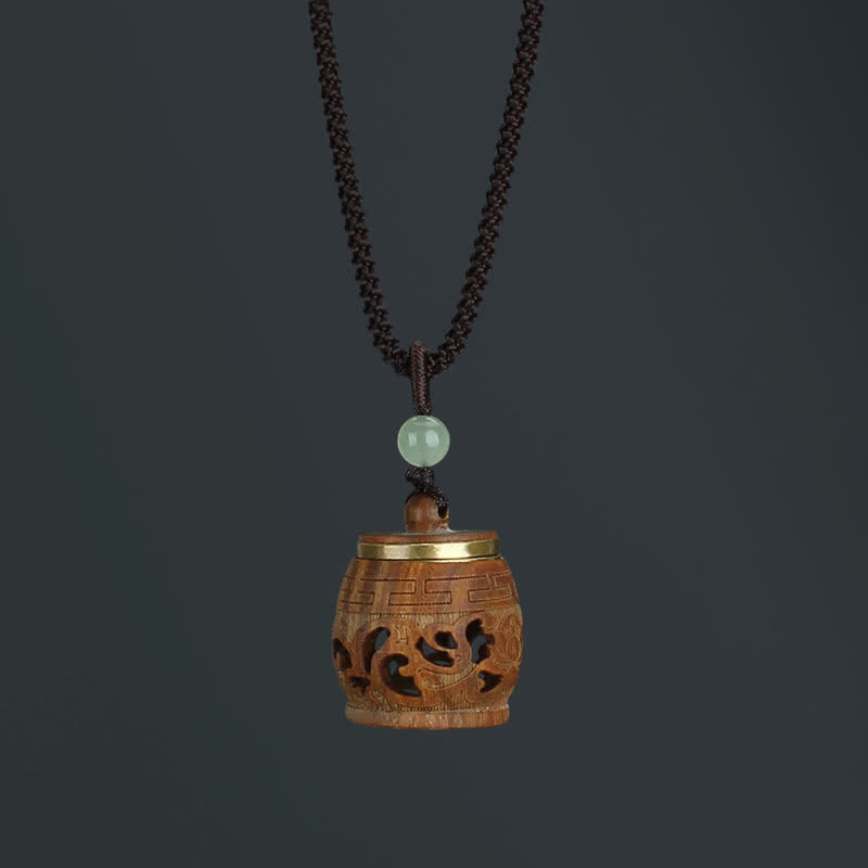 KarmaRipple's Tibet Green Sandalwood Rosewood Om Mani Padme Hum Lotus Positive Soothing Pendant Necklace p5