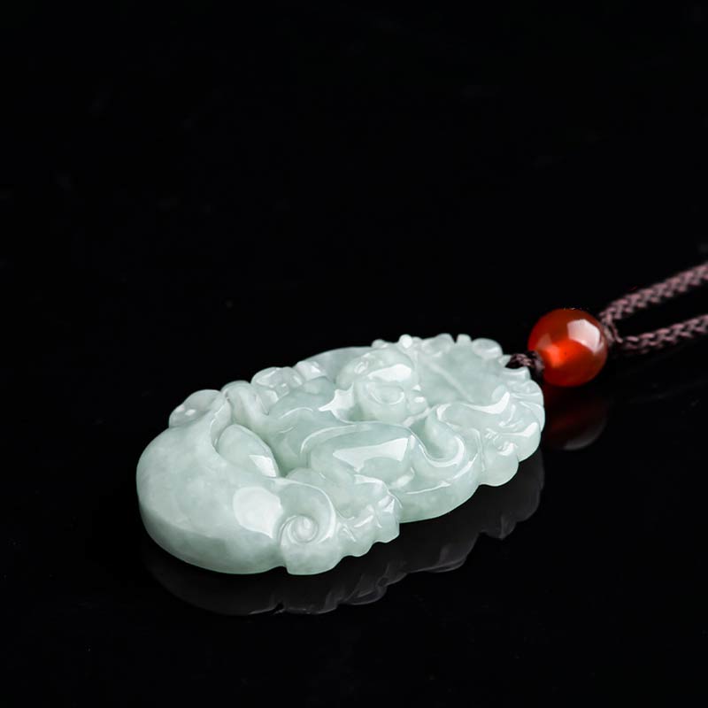 KarmaRipple's Authentic Jade 12 Chinese Zodiac Sucess Necklace Pendant p14