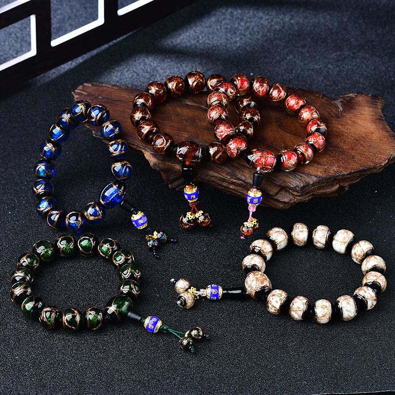 KarmaRipple's Tibetan Dragon Vein Agate Balancing Bracelet p4