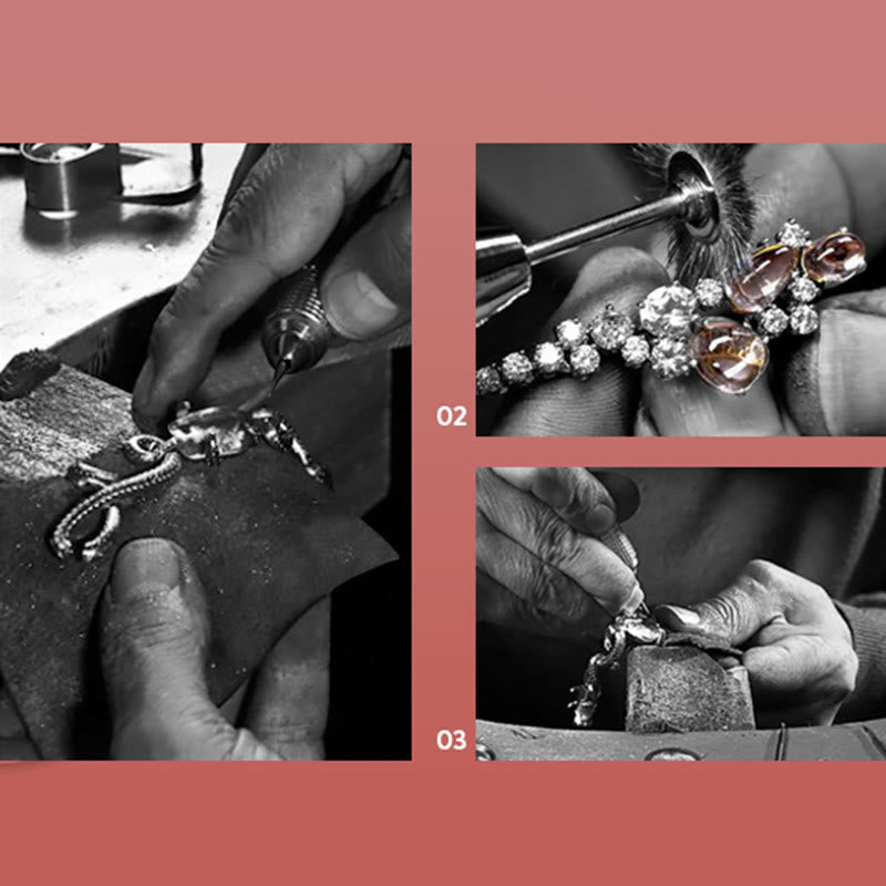 KarmaRipple's 925 Sterling Silver Year Of The Dragon Auspicious Golden Dragon Fortune Red Rope Chain Bracelet ( p18