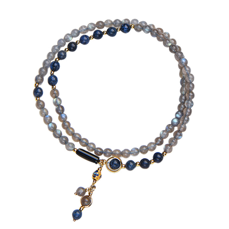 KarmaRipple's Moonstone Lazurite Calm Balancing Positive Bracelet p15