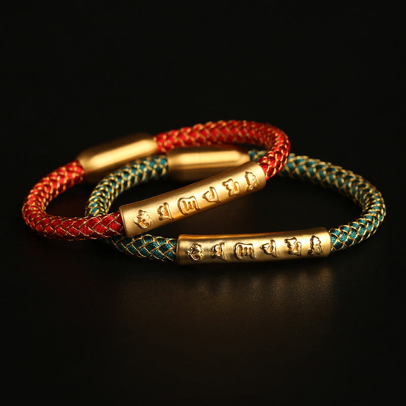 KarmaRipple's Handmade 999 Sterling Silver Om Mani Padme Hum Protection Dragon Scale Woven Magnetic Buckle Bracelet p14